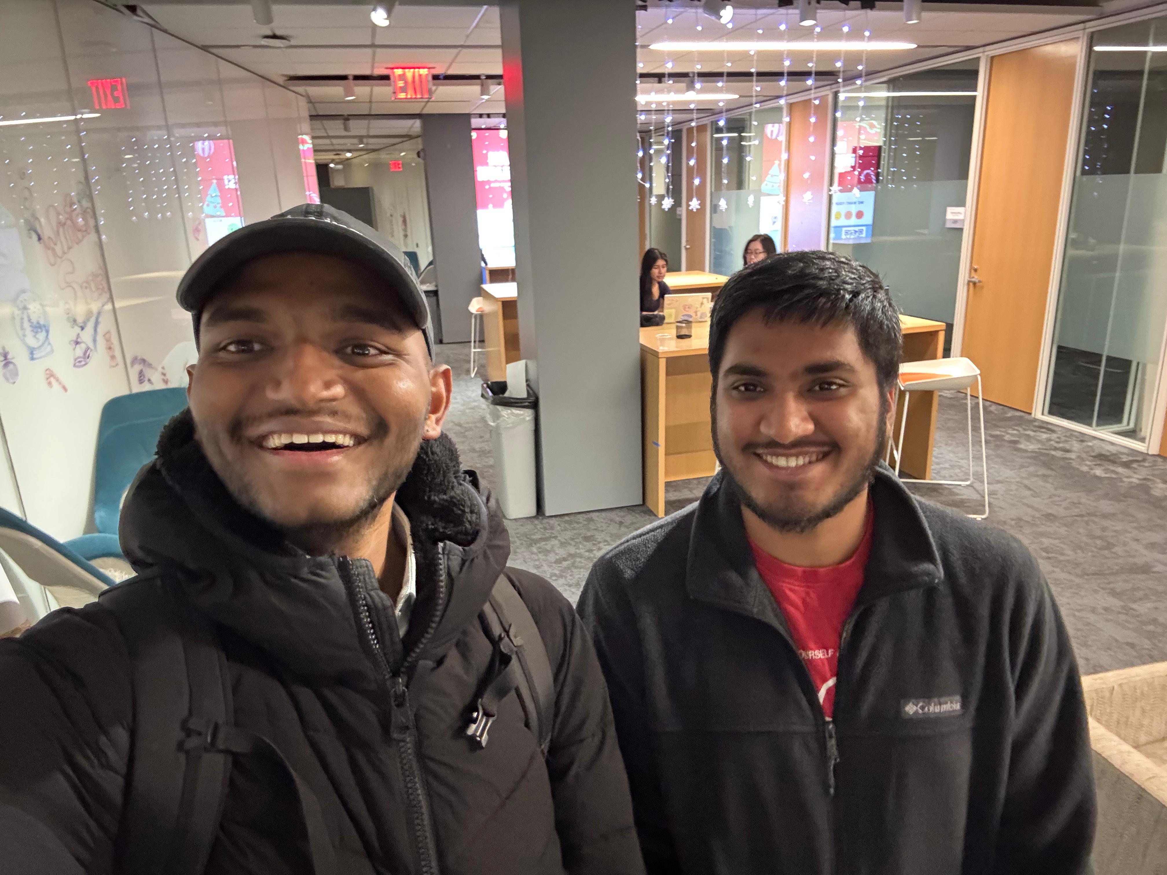 With Kavin Aravindhan over brunch after his Columbia graduation
